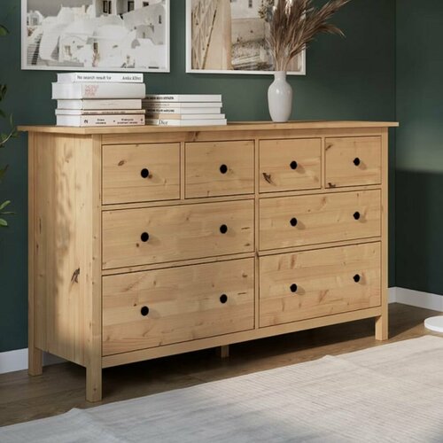 Комод 8 ящиков кымор, 160х50х96 см, светло-коричневый