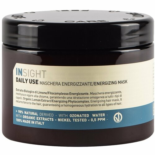 insight набор daily use Маска для ежедневного использования для волос Insight Daily Use Energizing Mask, 500 мл