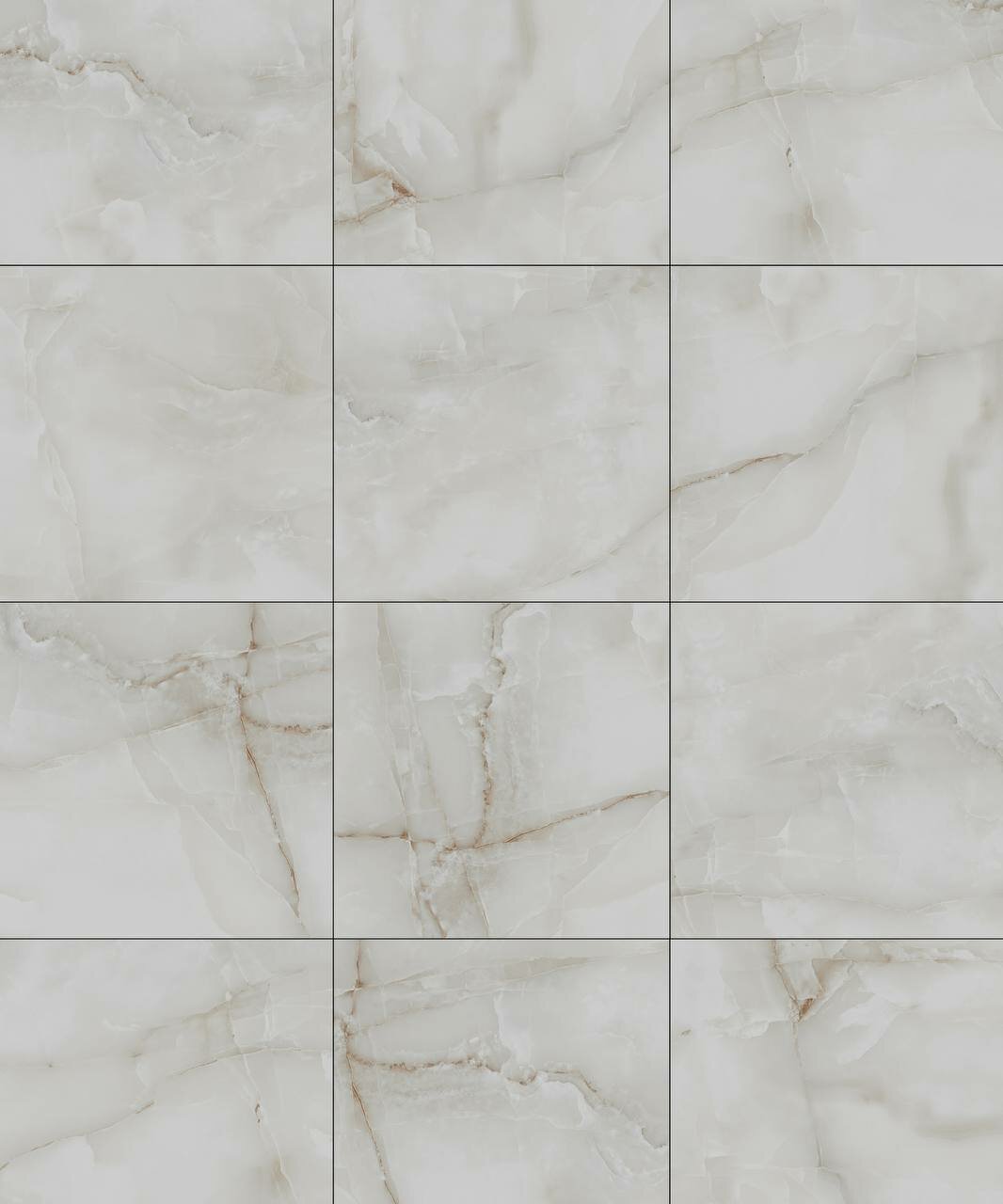 Плитка "идеал" Antique Onyx Beige 60х60 см, цвет: белый, серый, бежевый, эффект мрамор, гладкая поверхность