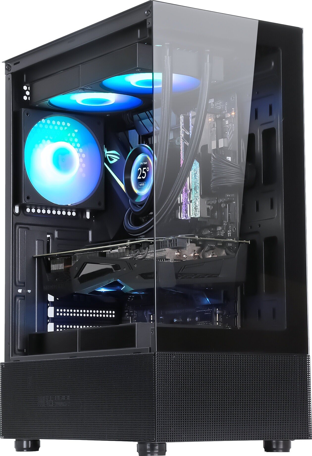 Formula Crystal Z1 черный без БП ATX 3x120mm 2xUSB2.0 1xUSB3.0 audio bott PSU CRYSTAL Z1