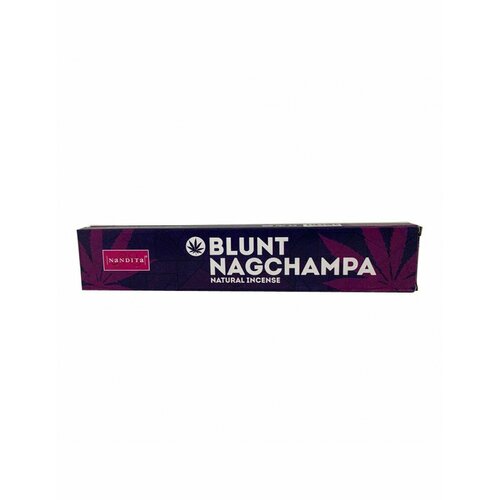 BLUNT NAGCHAMPA Natural Incense, Nandita (блант нагчампа натуральные благовония, Нандита), 15 г. благовония ppure чёрная нагчампа black nagchampa 15 г