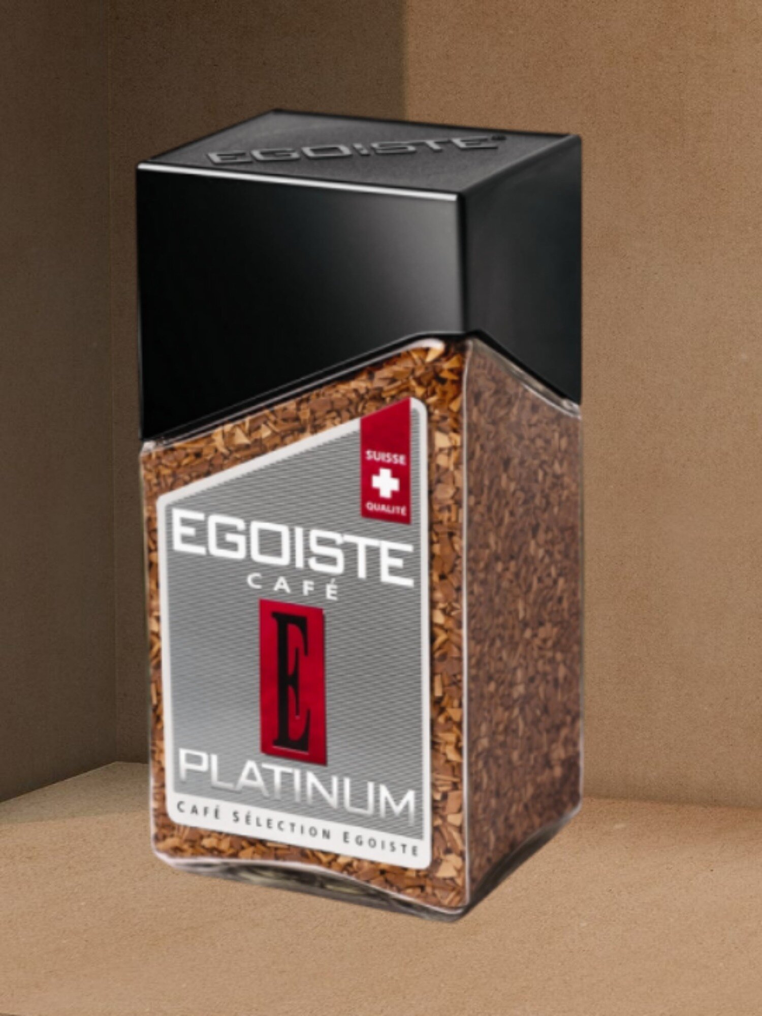 Кофе растворимый Egoiste Platinum сублимированный, стеклянная банка, 100 г