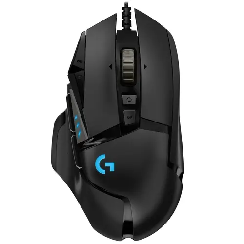 LOGITECH G502 Hero черная Игровая мышь (11 кнопок, LIGHTFORCE hybrid switches, HERO 25K, 25600 dpi, USB, USB-C, RGB подсветка, 910-005474/910-005470/910-005471) мышь mad catz r a t 8 mr05dcinwh000 0 белая pmw3389 omron usb 11 кнопок 16000 dpi rgb подсветка