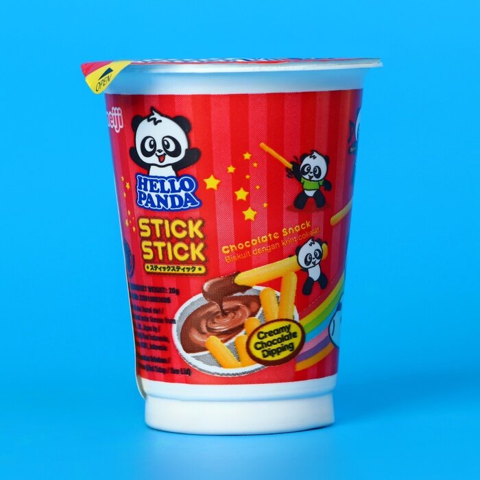 Бисквитные палочки Meiji Hello Panda Stick с шоколадной пастой, 20 г