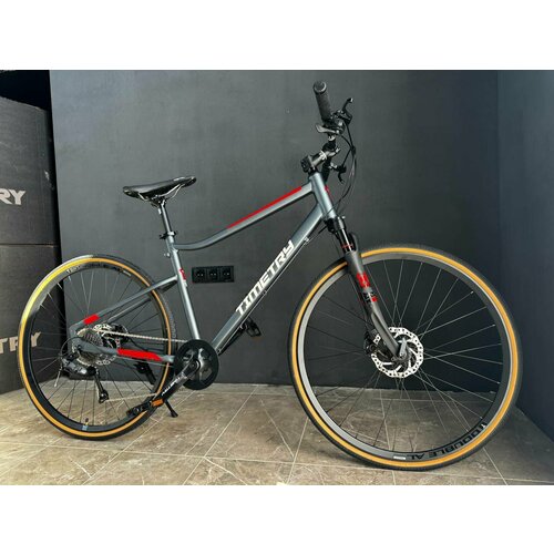 Велосипед горный Time Try ТT1239s 28 Алюминиевая рама Спортивный Взрослый Подростковый Унисекс серый глянец модель 2024 2990000₽