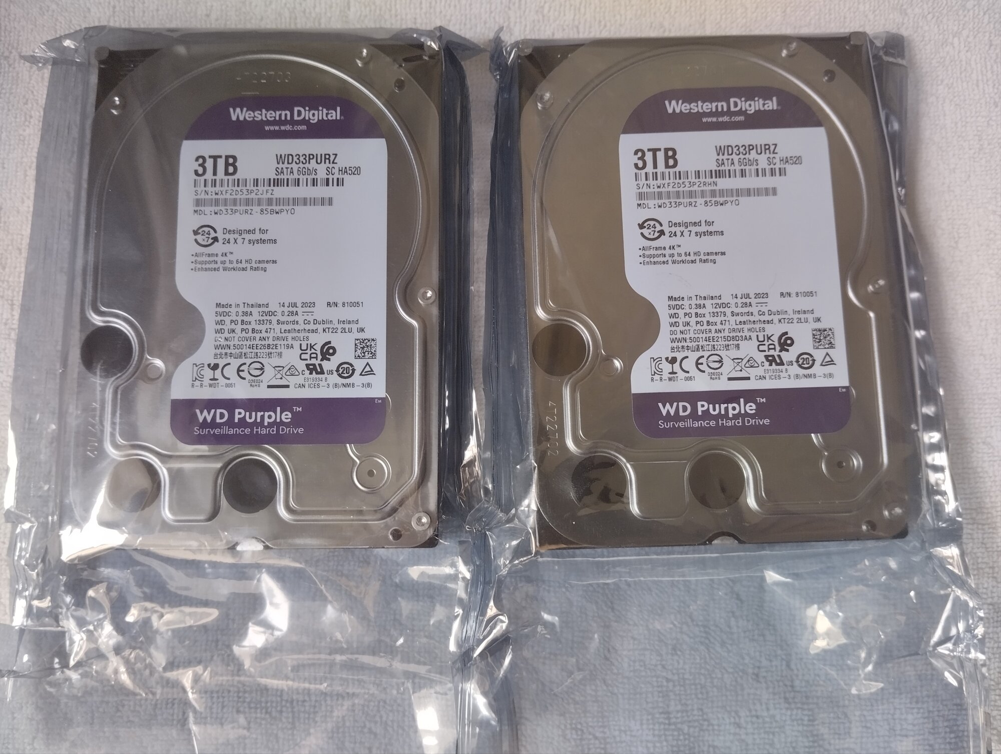 Жесткий диск WD Purple 3Tb WD33PURZ