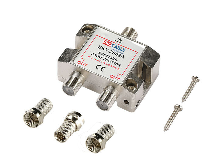 ТВ комплект №6: Делитель на 2 тв 5-2500 MHz 