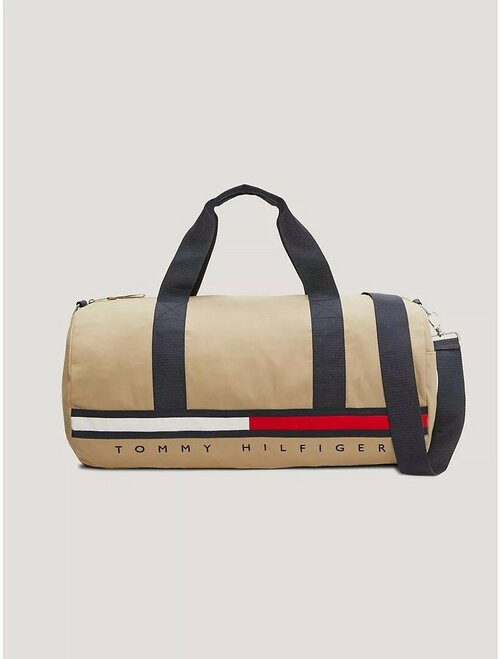 Сумка спортивная TOMMY HILFIGER, 56х28х28 см, бежевый, коричневый