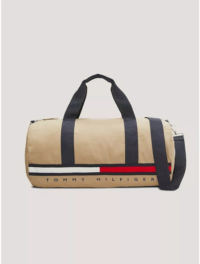 Сумка спортивная TOMMY HILFIGER, 56х28х28 см, коричневый