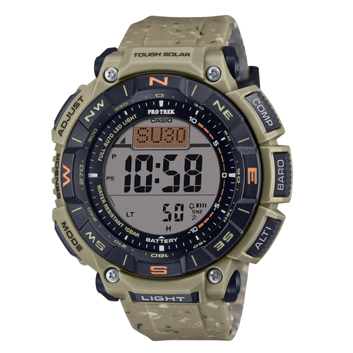 наручные часы casio pro trek prg 650yl 3 черный зеленый Наручные часы CASIO, бежевый