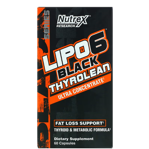 Nutrex Research LIPO-6 Black Thyrolean Fat Loss Support 60 капсул