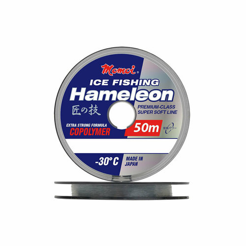 леска momoi hameleon ice fishing 0 27мм 50м серебристая Леска Momoi Hameleon Ice 50m 0.20мм 5.0кг