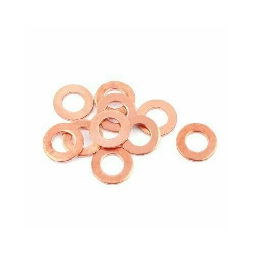Комплект 10 шт. Шайба медная 10*14*1,0 азмаш Россия