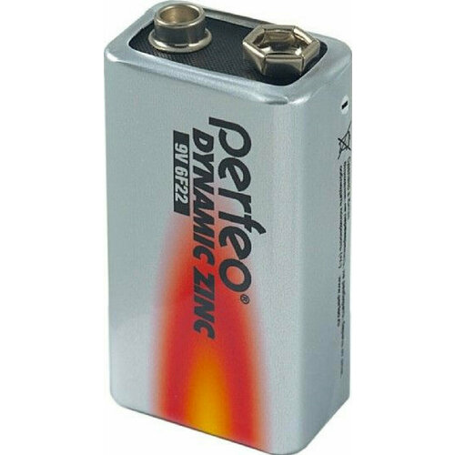 Батарейка Батарейка крона солевая Perfeo 6F22/1SH Dynamic Zinc 1шт 2 упаковки батарейка perfeo 3r12 1sh dynamic zinc 20шт