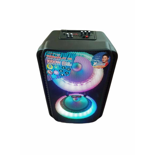 Колонка акустическаяКараоке08100ВтБеспроводной микрофонПультBluetoothUSBFMTFАудио входЗарядка 22012В 8816₽