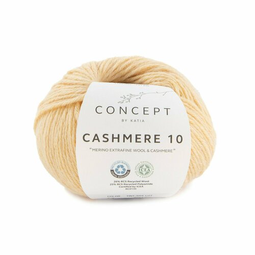 Пряжа для вязания Katia Cashmere 10 (74 Pastel orange)