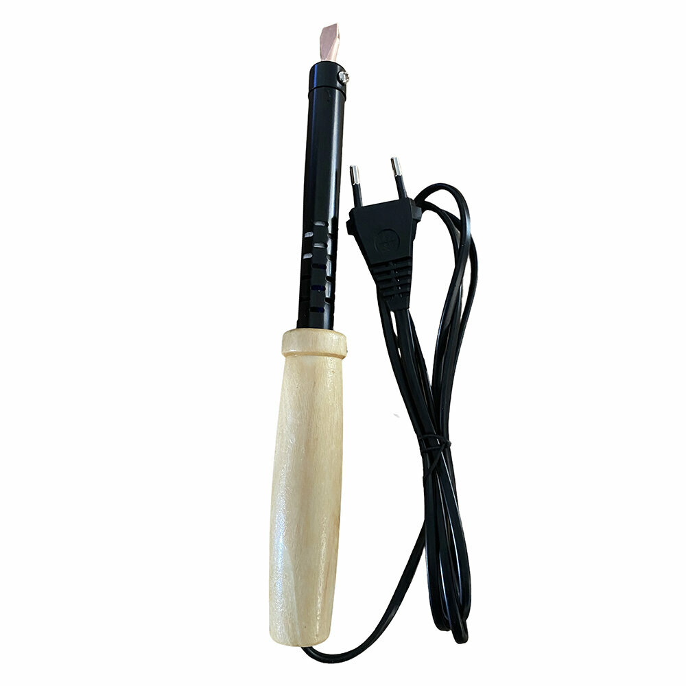 фото Паяльник с деревянной ручкой 65W, нихромовый нагреватель, долговечное жало, 230В, STEKKER PLE110-60 fr_49985