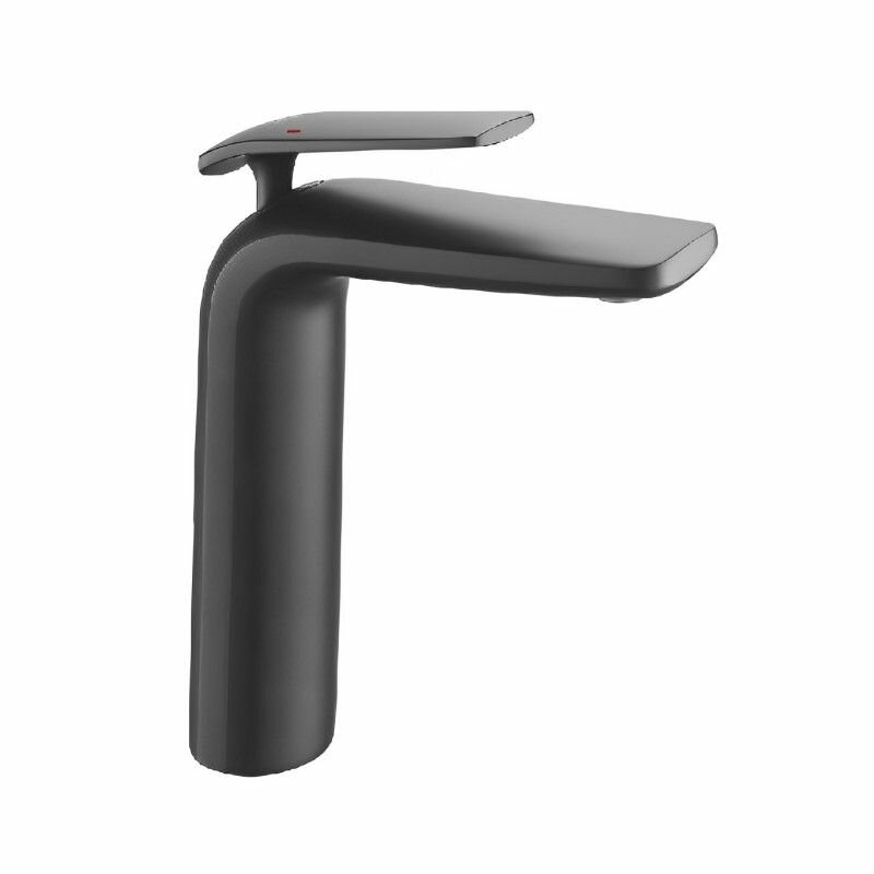 Смеситель для раковины однорычажный с гайкой Rose R3911H, Черный