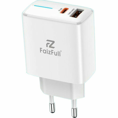 Сетевое зарядное устройство FaizFull без кабеля FC96 USB-C 30W Белое