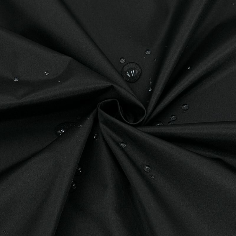 Ткань для шитья плащевая, 1 Метр ткани, Дюспо 240Т, Покрытие Milky 80 гр/м2, Отрез - 150х100 см, цвет чёрный