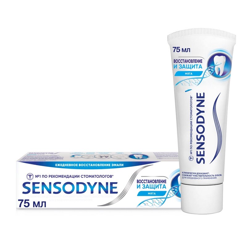 Паста зубная Sensodyne восстановление и защита мята 75 мл