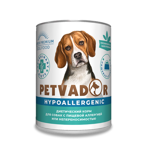 Влажный диетический корм для собак Petvador Veterinary Diets Hypoallergenic 2 шт*340 гр