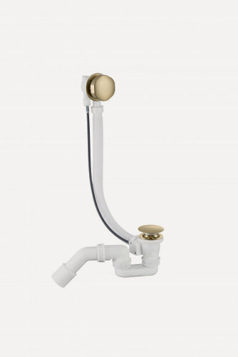 Изображение товара Полуавтоматический сливы-перелив для ванны Grocenberg, матовое золото