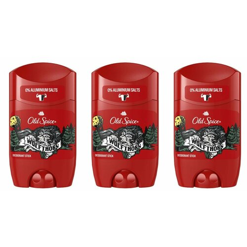 old spice твердый дезодорант old spice wolfthorn 85 мл Old Spice Дезодорант мужской, Wolfthorn 50 мл, 3 шт