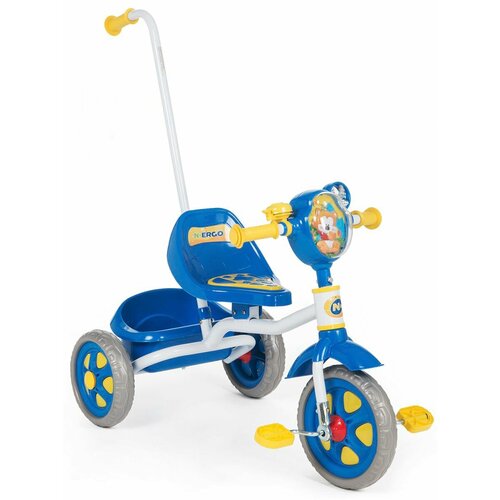 Трехколесный детский велосипед N1201 детский велосипед трехколесный 10 и 8 eva с корзинкой звонок родительская ручка синий