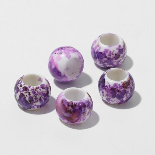 Бусина Краски11х08 цвет бело-сиреневый 262₽