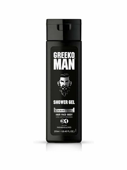 Гель для душа Уголный (Greeko Shower Gel Charcoal), 250 мл