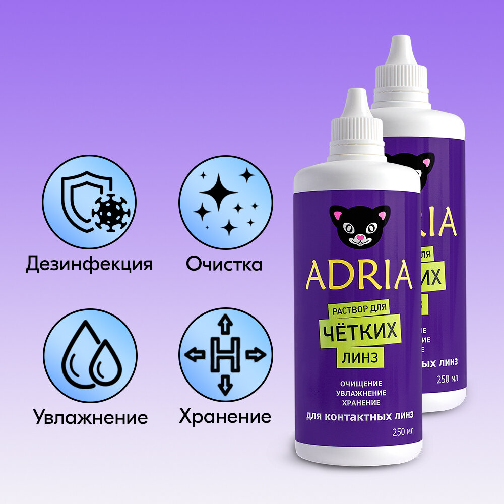 Раствор для ухода за контактными линзами ADRIA New (250ml)