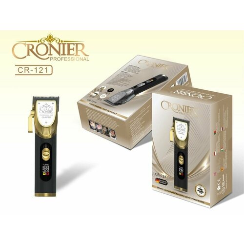 Профессиональная машинка для стрижки волос с мощным роторным двигателем Черный золотой 375400₽