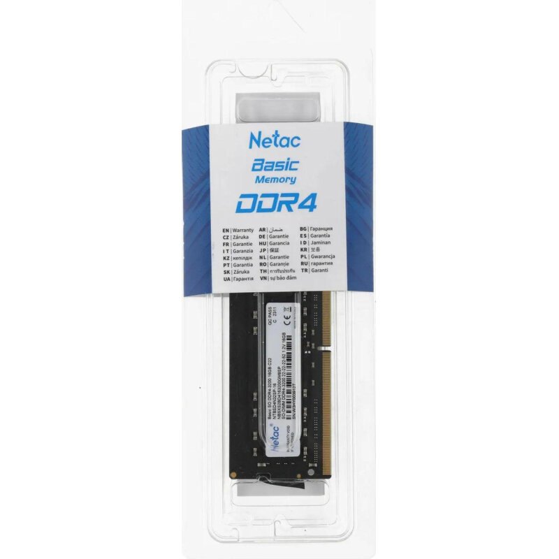Модуль памяти SODIMM DDR4 16GB Netac PC4-25600 3200MHz CL22 1.2V - фото №19