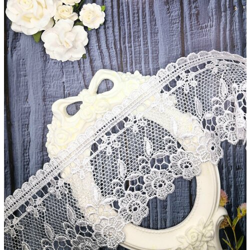 Кружево белое 8,5см отрез 3 метра