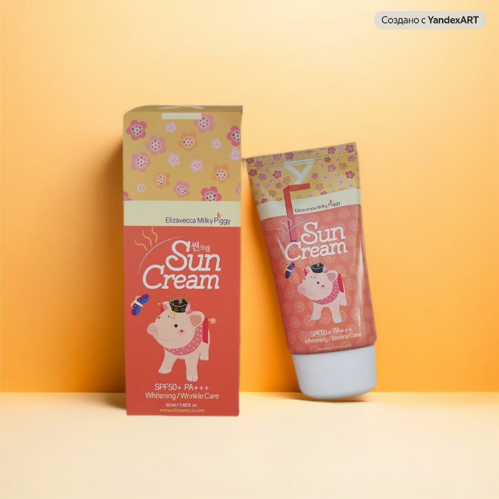 Солнцезащитный крем | Elizavecca Sun Cream Spf50+ Pa+++ Milky Piggy 50ml