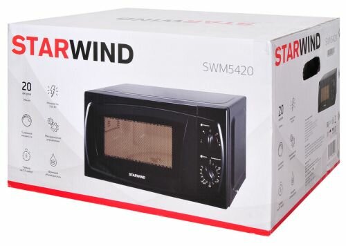 Микроволновая печь STARWIND , 700Вт, 20л, черный - фото №10
