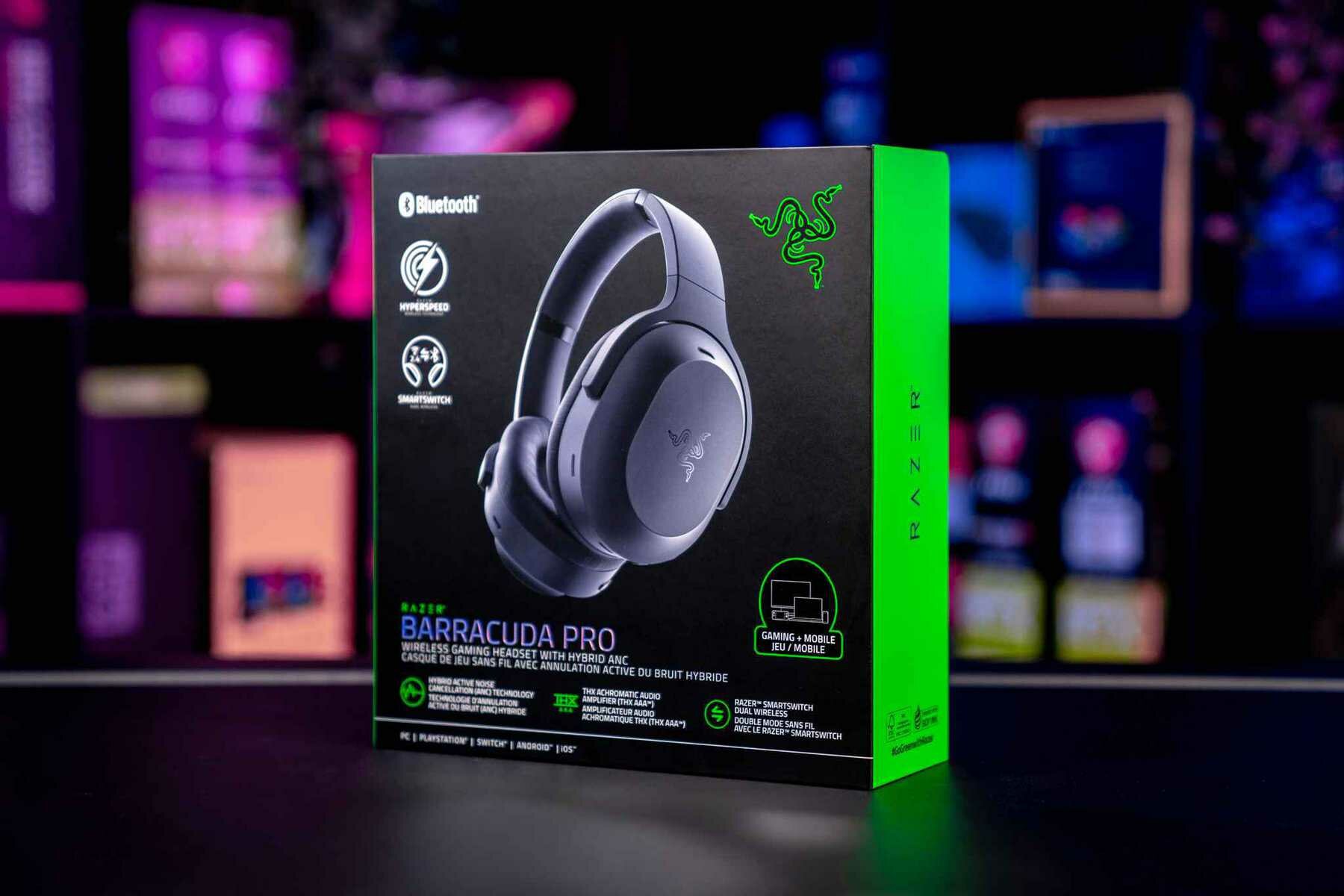 Беспроводные наушники Razer Barracuda Pro (Black), Bluetooth, микрофон, активное шумоподавление