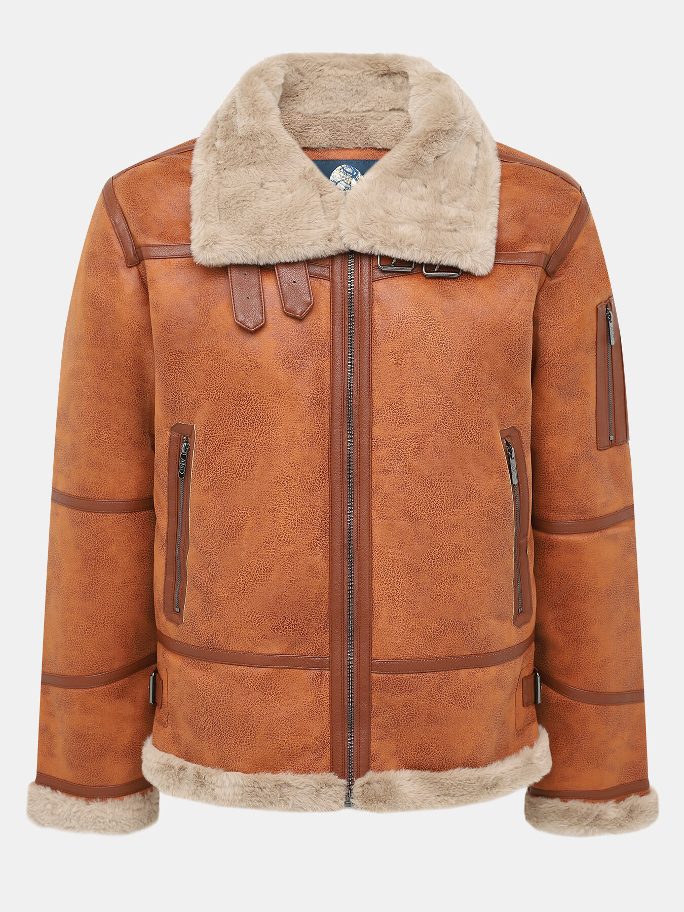 Дублёнка Alessandro Manzoni Denim, размер 56, мультиколор