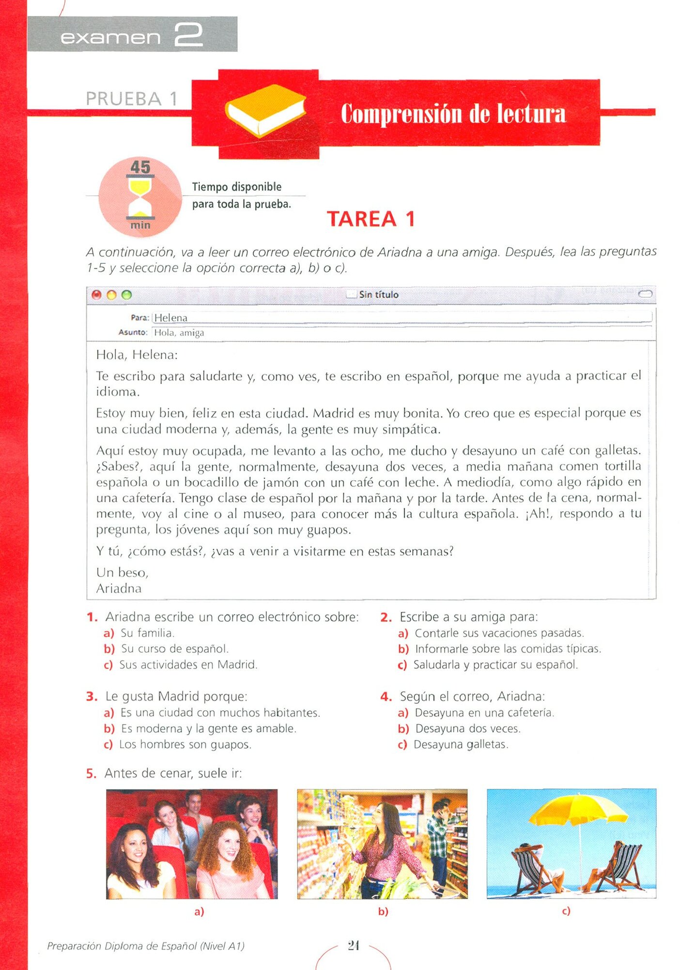 Hidalgo, Andrea Fabiana "Preparación al DELE A1 Libro (+ descargable CD)" мелованная - фото №2