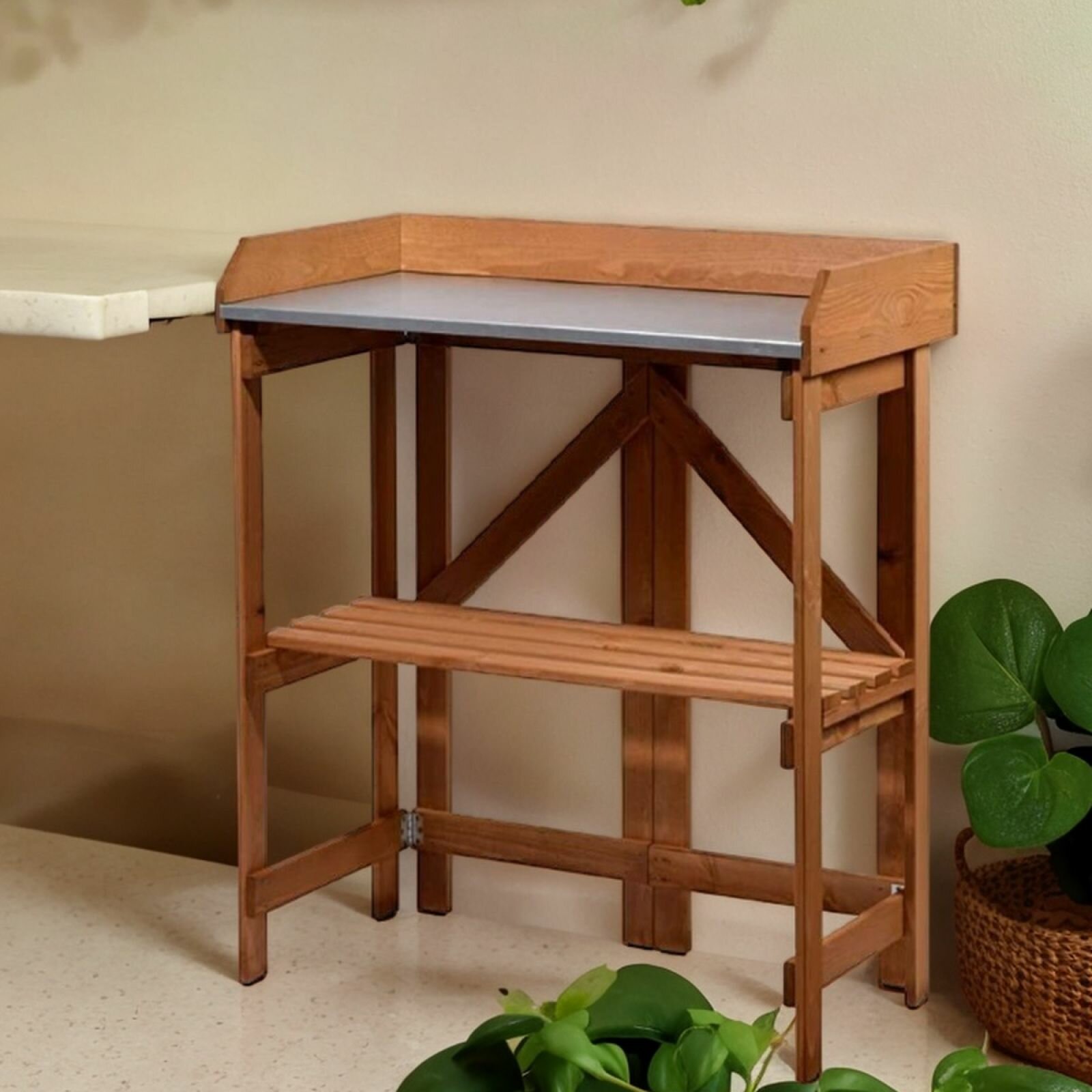 фото Стол для цветов Флорэль (бежевый / 1 / 1)