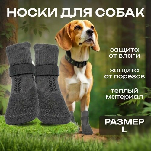 Носки для собак мелких средних и крупных пород прорезиненные защитные 1500₽