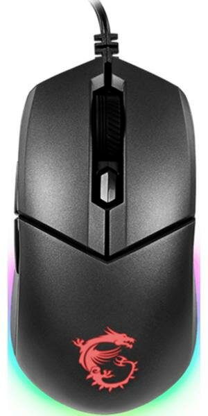 Gaming Mouse MSI Clutch GM11, Wired, DPI 5000, symmetrical design, RGB lighting, Black