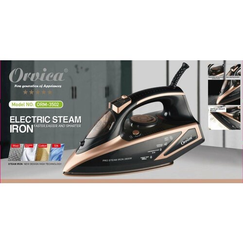 Многофункциональный электрический паровой утюг отпариватель 2800Вт Черный золотистый 200000₽