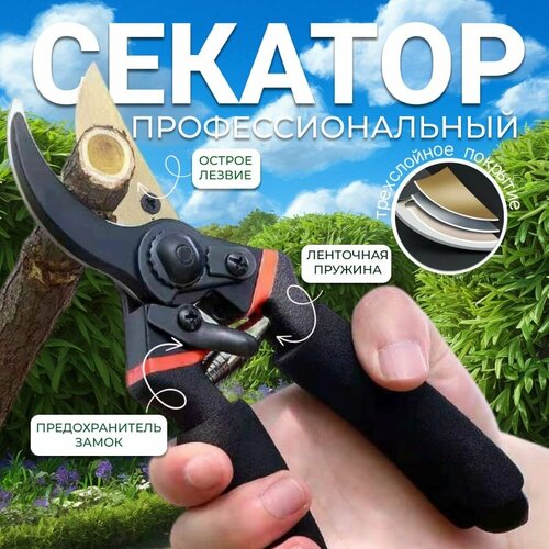 Секатор садовый, сучкорез ручной профессиональный, садовые ножницы для цветов и веток