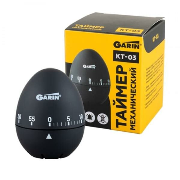Механический таймер GARIN KT-03, обратный отсчет, пищевой пластик, покрытие Soft Touch