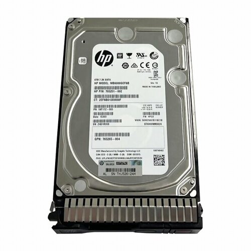 Жесткий диск HP 765862-001 6Tb 7200 SATAIII 35 HDD 37040₽