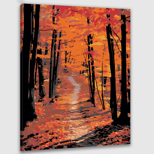 Картина по номерам 50х40 Осенний лес картина по номерам осенний лес 40x60 см