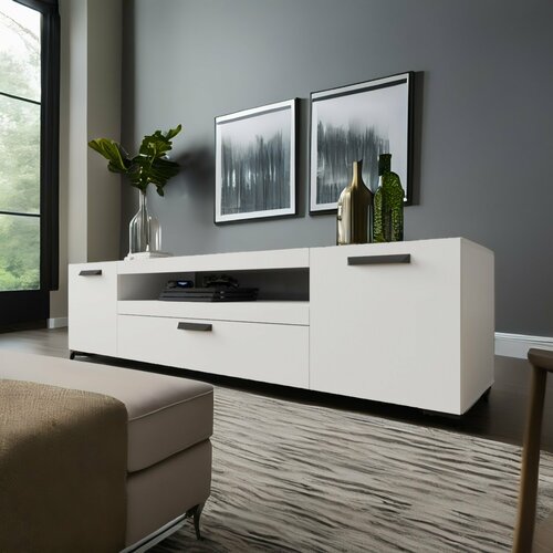 Тумба под телевизор белая