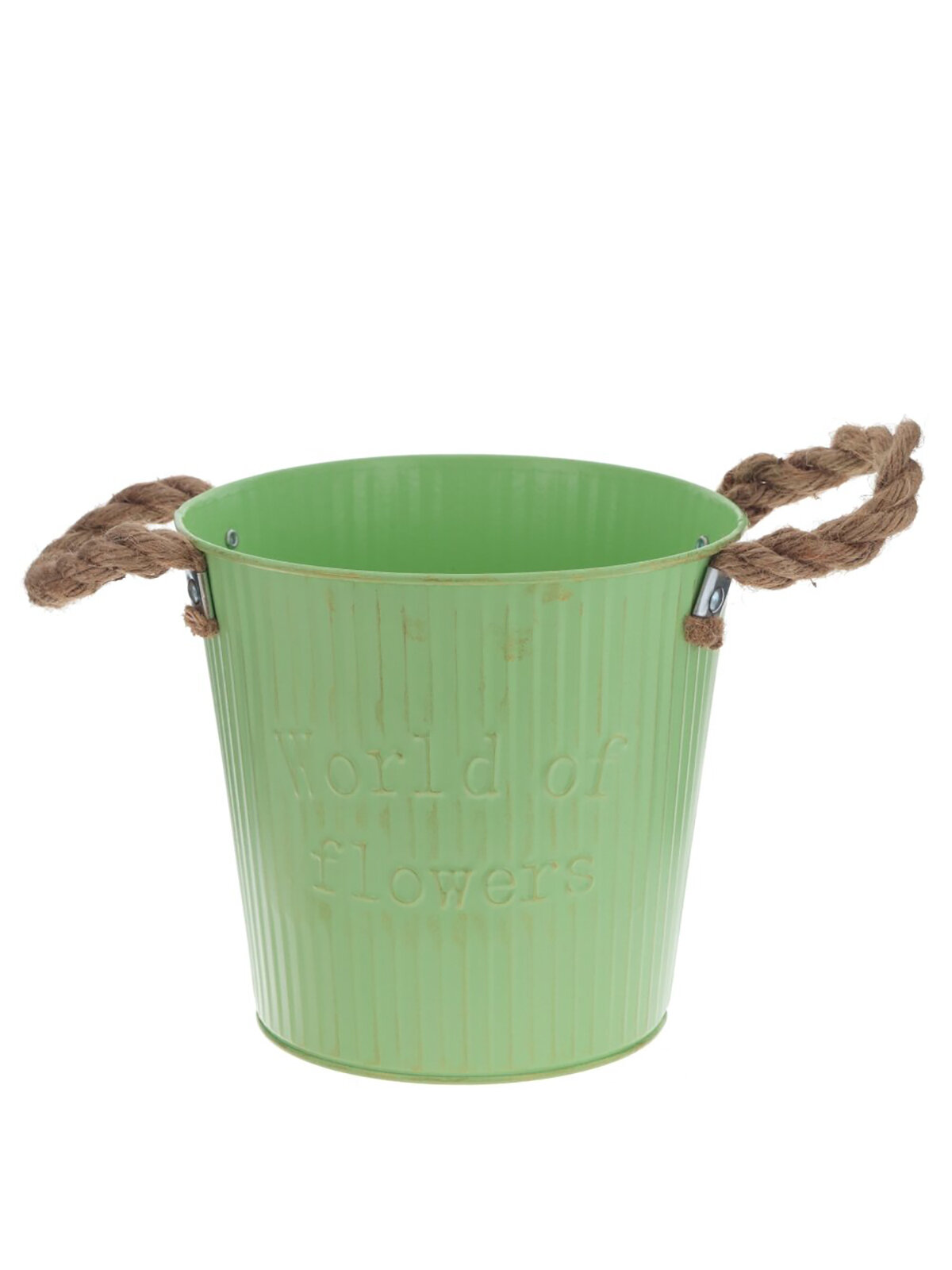 фото Кашпо с ручками Remecoclub, металлическое, 2,6 л